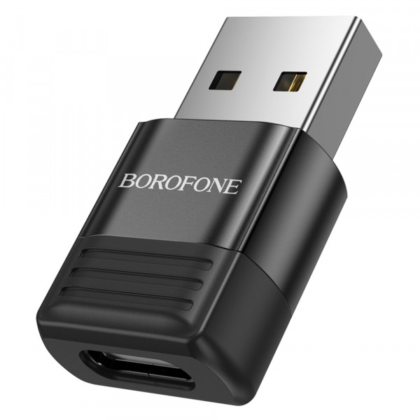 Adaptor Date si Incarcare USB-C - USB-A Borofone BV18, Negru