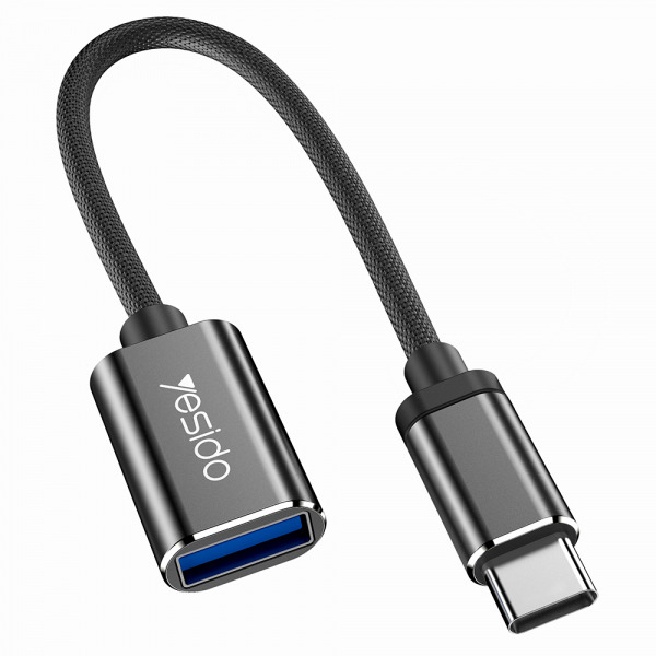 Adaptor OTG USB-C - USB-A Yesido GS01, Negru