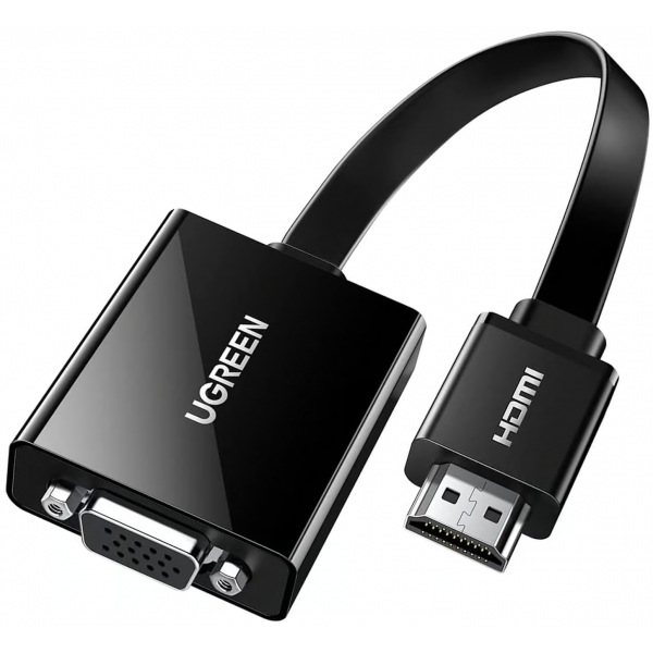Adaptor Video UGREEN CM611 (90813), HDMI - VGA, 1080P, Negru