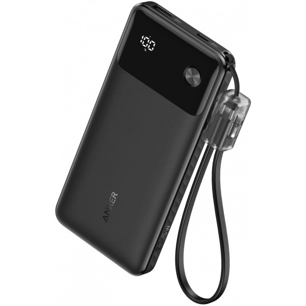 Baterie Externa Anker, 10000mAh, 22.5W, QC + PD, 1 x USB-A - 1 x USB-C, Neagra A1388G11