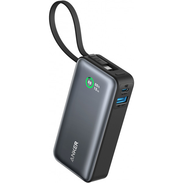 Baterie Externa Anker Nano, 10000mAh, 30W, QC + PD, 1 x USB-A - 2 x USB-C, Neagra A1259G11