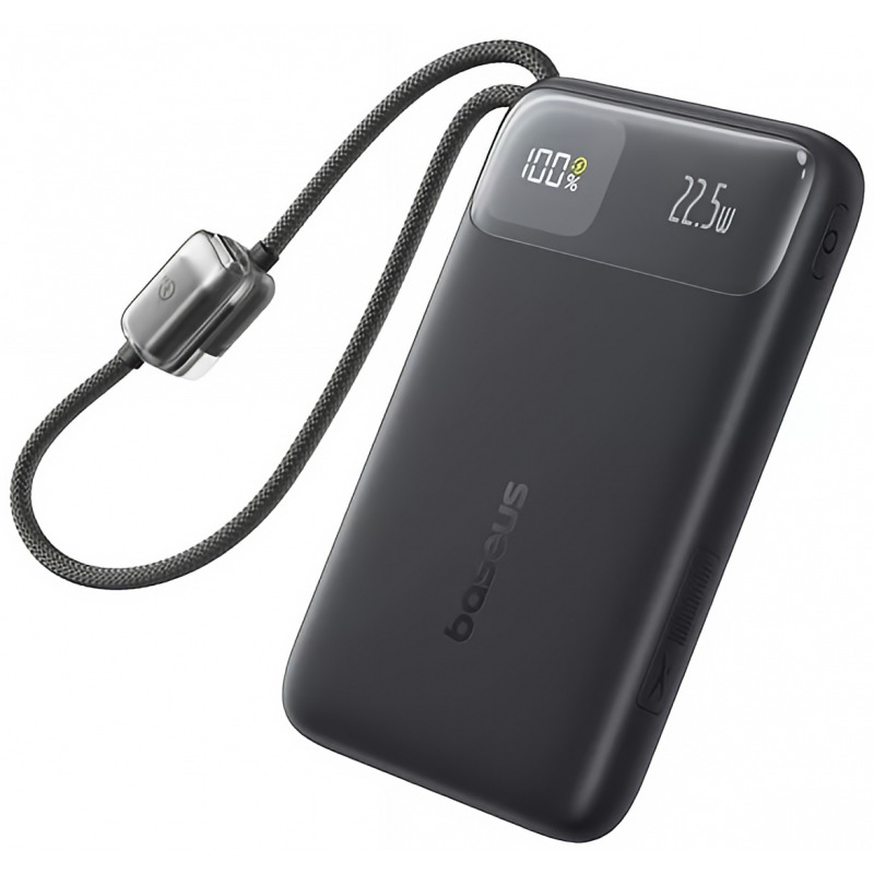 Baterie Externa Baseus EnerFill FC11, 10000mAh, 22.5W, QC + PD, 1 x Lightning - 1 x USB-A - 2 x USB-C, Neagra E0027R04