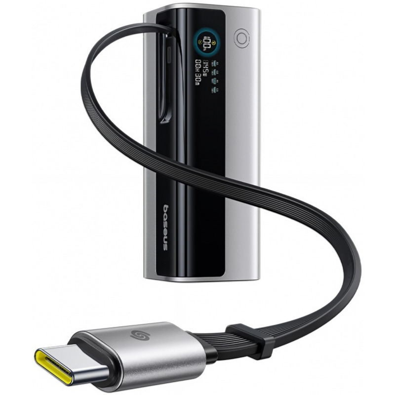 Baterie Externa Baseus EnerGeek GR11, 20000mAh, 145W, QC + PD, 1 x USB-A - 3 x USB-C, Argintie E0027B02