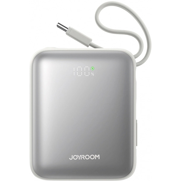 Baterie Externa Joyroom JR-PBF27, 10000mAh, 22.5W, QC + PD, 1 x Lightning - 2 x USB-C, Alba