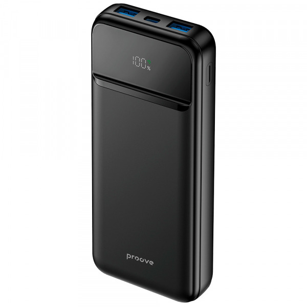Baterie Externa Proove Illuminator 2, 10000mAh, 22.5W, QC + PD, 2 x USB-A - 1 x USB-C, Neagra PBIP10212201