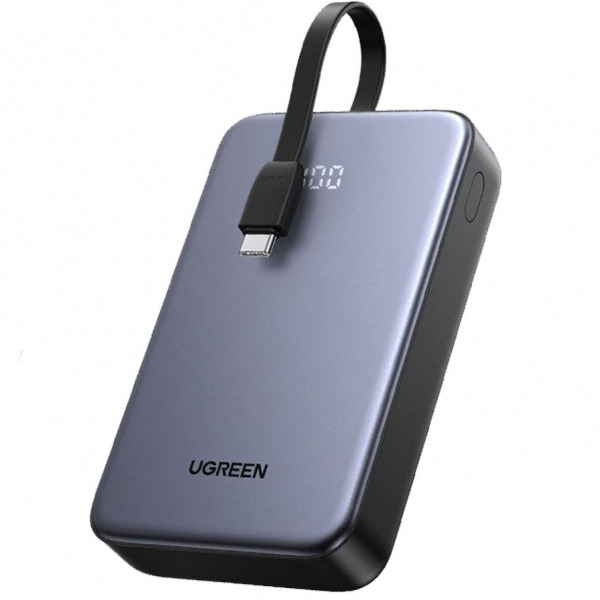 Baterie Externa UGREEN PB505, 20000mAh, 22.5W, QC + PD, 1 x USB-A - 2 x USB-C, Gri