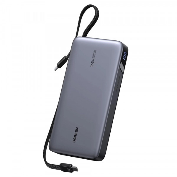 Baterie Externa UGREEN PB726 (55995B), 25000mAh, 165W, QC + PD, 1 x USB-A - 3 x USB-C, Gri
