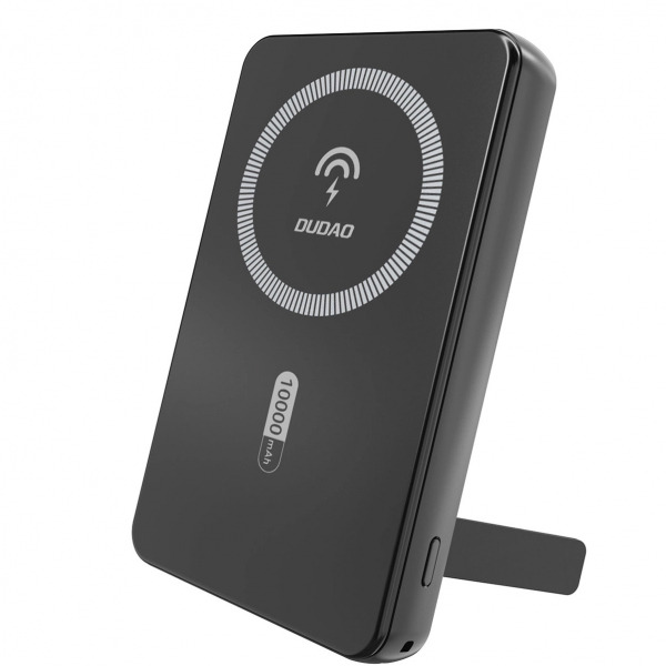 Baterie Externa Wireless Dudao K14S+, 10000mAh, 22.5W, QC + PD + FQI, 1 x QI - 1 x USB-A - 1 x USB-C, Neagra