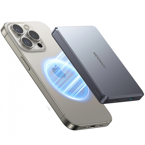 Baterie Externa Wireless Joyroom JR-PBM08 Pro, 10000mAh, 22.5W, PD + FQI, 1 x QI - 2 x USB-C, Gri