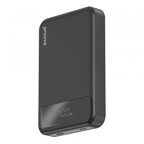 Baterie Externa Wireless Proove Hoodman, 10000mAh, 20W, PD + FQI, 1 x QI - 1 x USB-C, Neagra PBH120010001