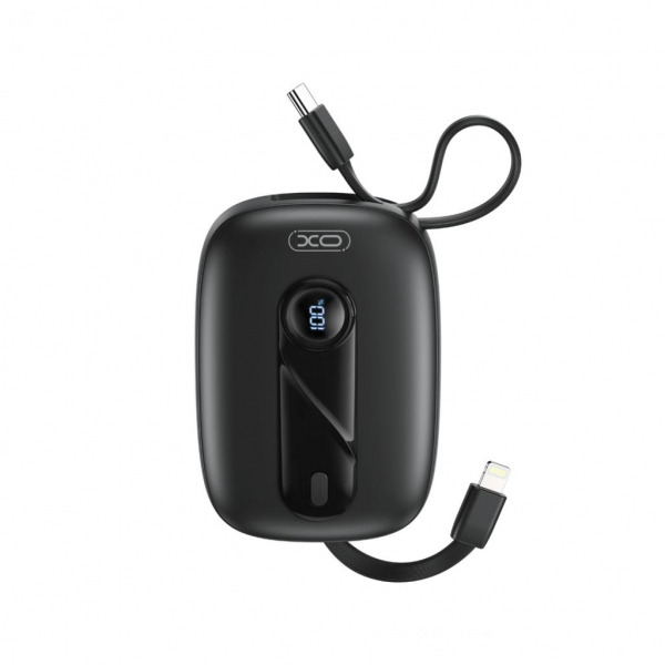 Baterie Externa XO Design PR246, 10000mAh, 22.5W, PD, 1 x Lightning - 2 x USB-C, Neagra