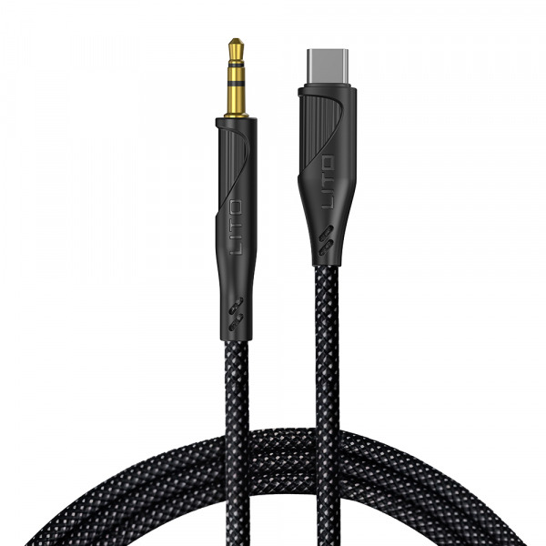 Cablu Audio USB-C - 3.5mm Lito LA02, 1m, Negru
