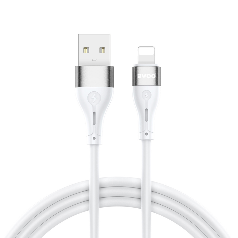 Cablu Date si Incarcare USB-A - Lightning BWOO X280L, 15W, 1m, Alb