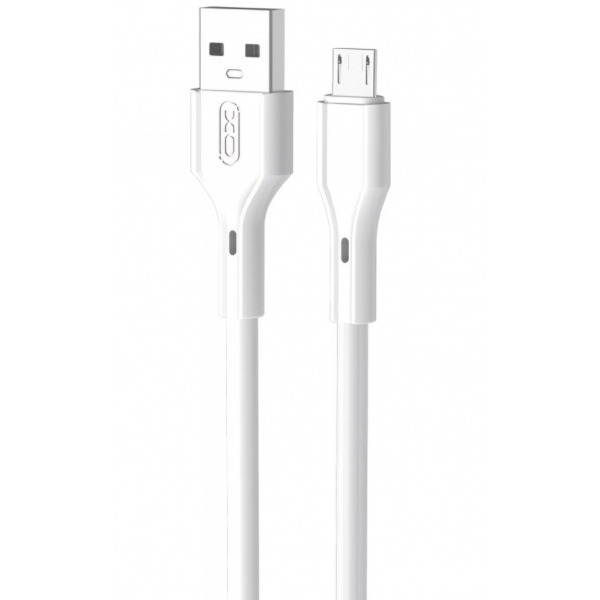 Cablu Date si Incarcare USB-A - microUSB XO Design NB230, 18W, 1m, Alb