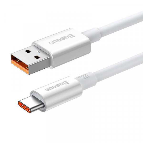 Cablu Date si Incarcare USB-A - USB-C Baseus Superior Series, 100W, 0.25m, Alb P10320102214-00