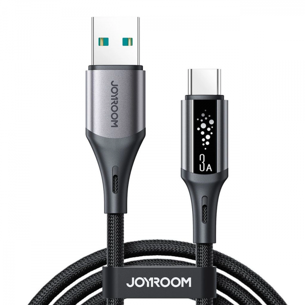 Cablu Date si Incarcare USB-A - USB-C Joyroom S-A60 StarTalk, 18W, 1.2m, Negru