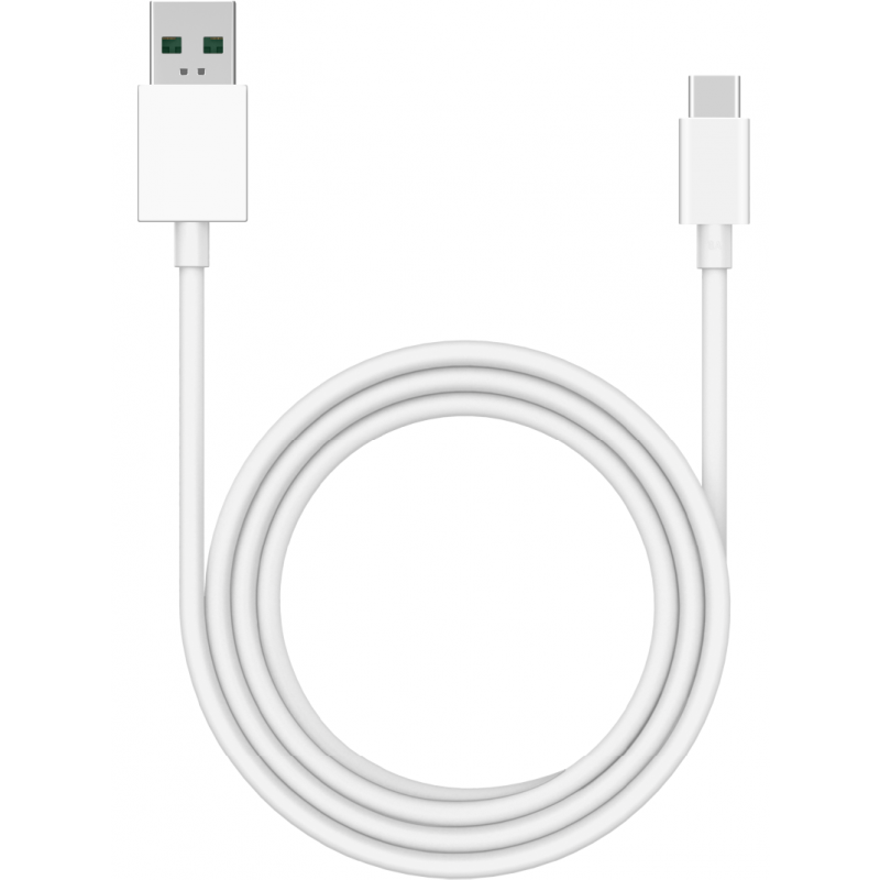 Cablu Date si Incarcare USB-A - USB-C Oppo DL154, 1m, Alb 611602000020