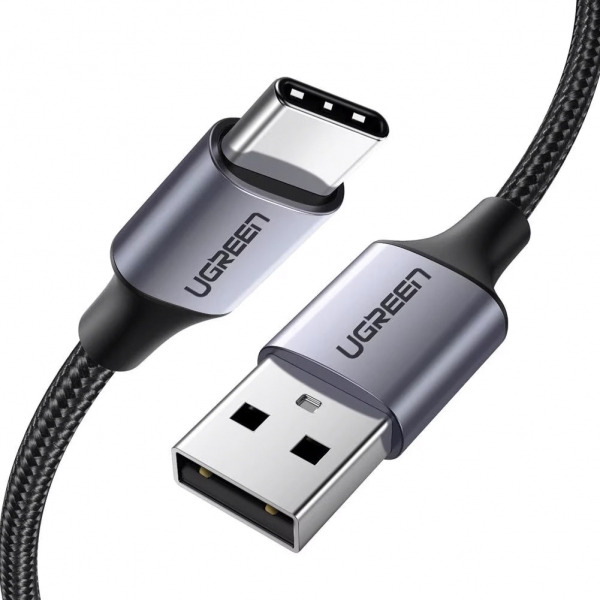 Cablu Date si Incarcare USB-A - USB-C UGREEN US288, 18W, 0.25m, Negru