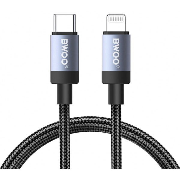 Cablu Date si Incarcare USB-C - Lightning BWOO BO-X401CL, 30W, 1m, Negru