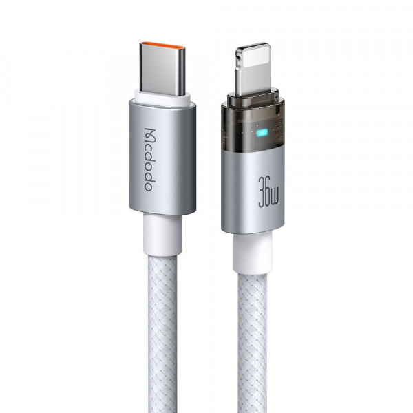 Cablu Date si Incarcare USB-C - Lightning McDodo CA-6942, 36W, 1.2m, Alb