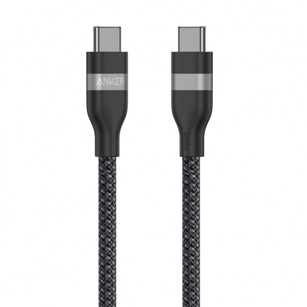 Cablu Date si Incarcare USB-C - USB-C Anker, 240W, 0.9m, Negru A82E2H11