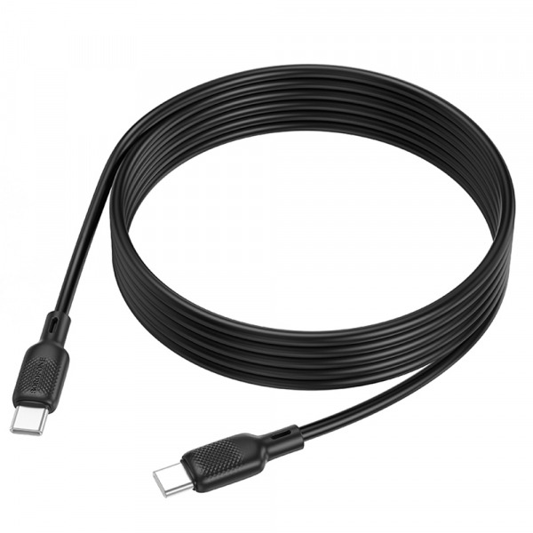 Cablu Date si Incarcare USB-C - USB-C Borofone BX113 Lenny, 60W, 2m, Negru