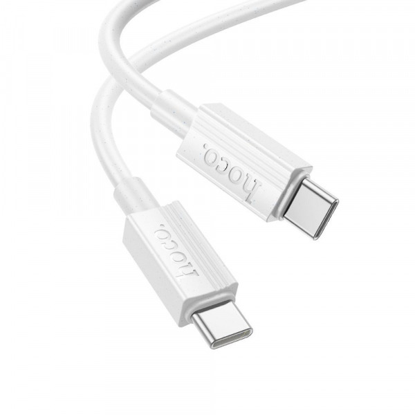Cablu Date si Incarcare USB-C - USB-C HOCO X107, 60W, 1m, Alb