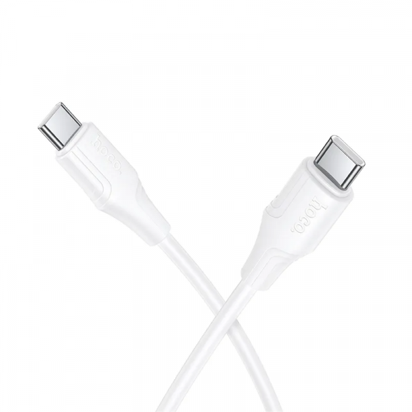 Cablu Date si Incarcare USB-C - USB-C HOCO X124, 60W, 1m, Alb