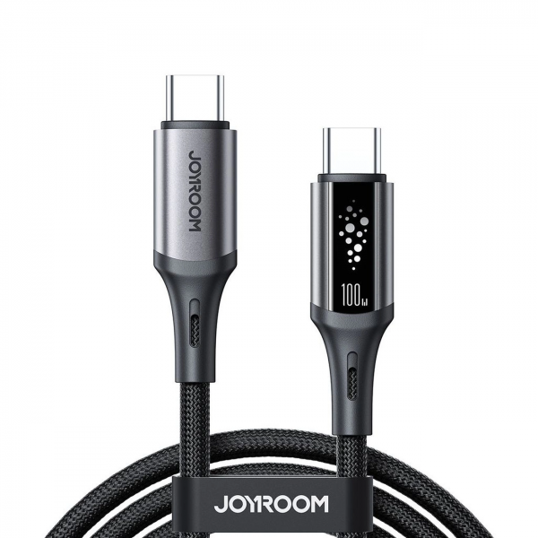 Cablu Date si Incarcare USB-C - USB-C Joyroom S-A60 StarTalk, 100W, 1.2m, Negru