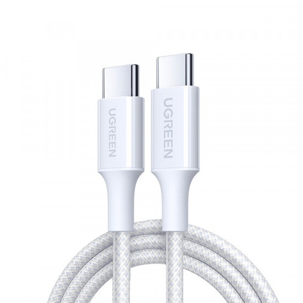 Cablu Date si Incarcare USB-C - USB-C UGREEN L501, 60W, 1m, Alb