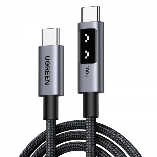 Cablu Date si Incarcare USB-C - USB-C UGREEN L509, 100W, 2m, Gri