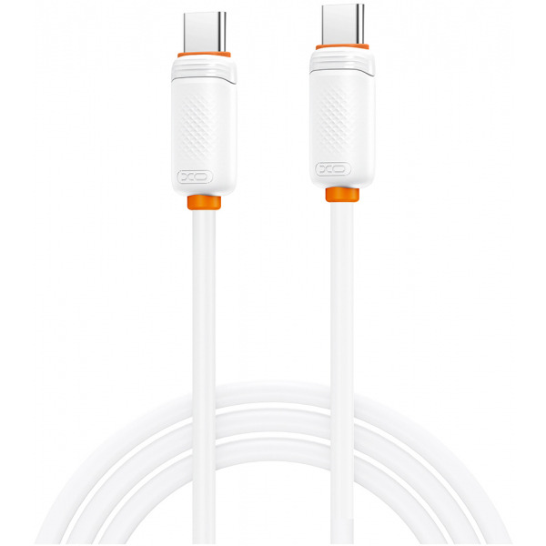 Cablu Date si Incarcare USB-C - USB-C XO Design NB-Q302B, 60W, 1m, Alb