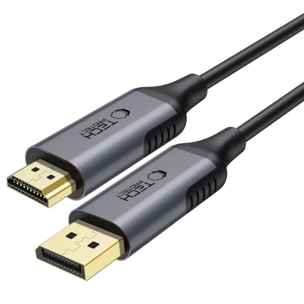 Cablu Video Tech-Protect Ultraboost, DisplayPort - HDMI, 4K, 2m, Negru