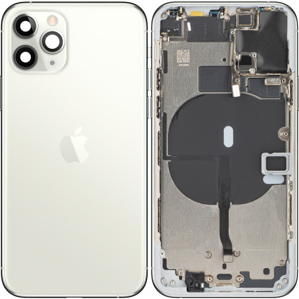 Capac Baterie Apple iPhone 11 Pro, Cu Carcasa Mijloc, Argintiu, Swap Premium