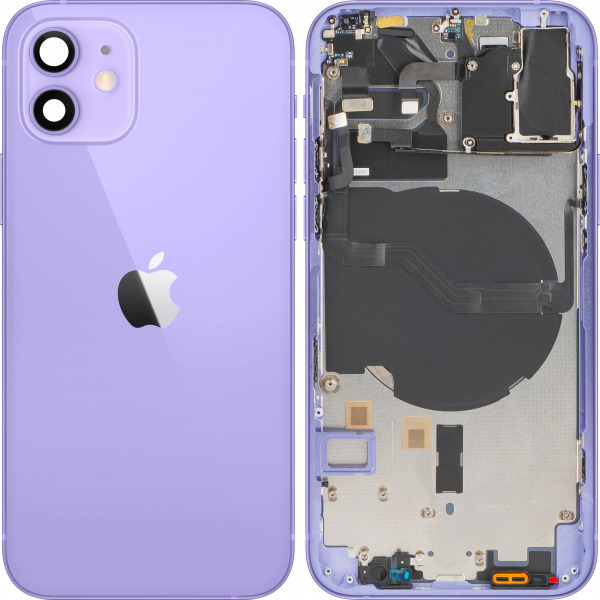 Capac Baterie Apple iPhone 12, Cu Carcasa Mijloc, Mov, Swap Premium