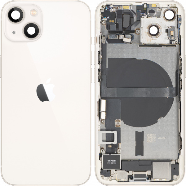 Capac Baterie Apple iPhone 13, Cu Carcasa Mijloc, Full Parts, Alb (Starlight), Swap Premium