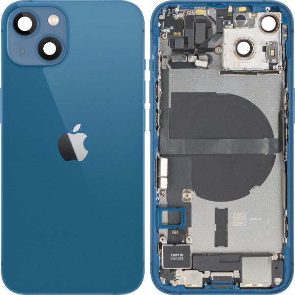 Capac Baterie Apple iPhone 13, Cu Carcasa Mijloc, Full Parts, Albastru, Swap Premium