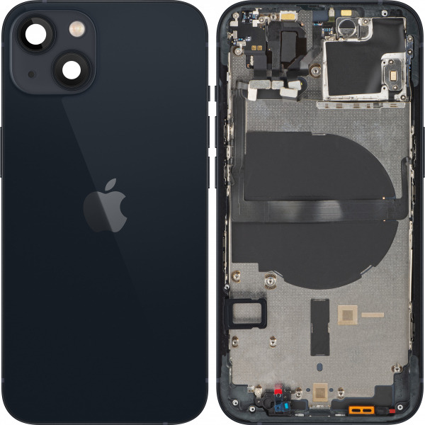 Capac Baterie Apple iPhone 13, Cu Carcasa Mijloc, Negru (Midnight), Swap Premium