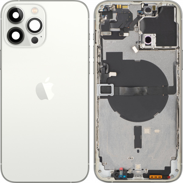Capac Baterie Apple iPhone 13 Pro Max, Cu Carcasa Mijloc, Argintiu, Swap Premium
