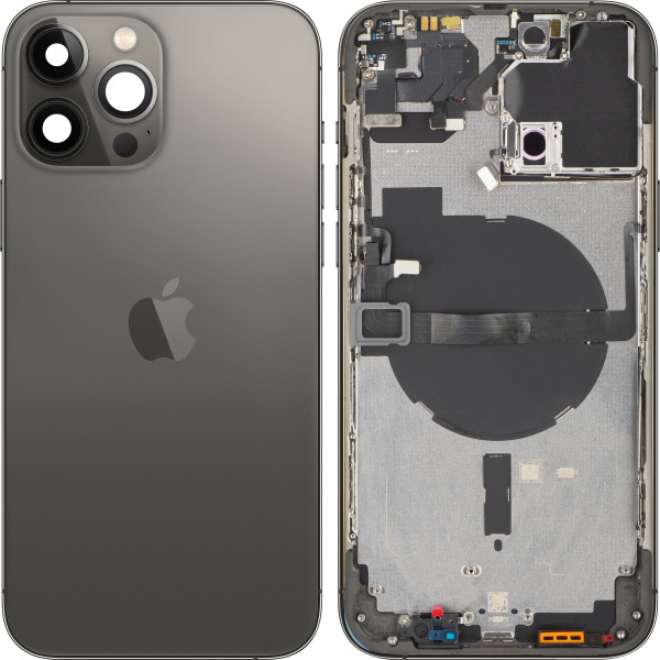 Capac Baterie Apple iPhone 13 Pro Max, Cu Carcasa Mijloc, Negru (Graphite), Swap Premium