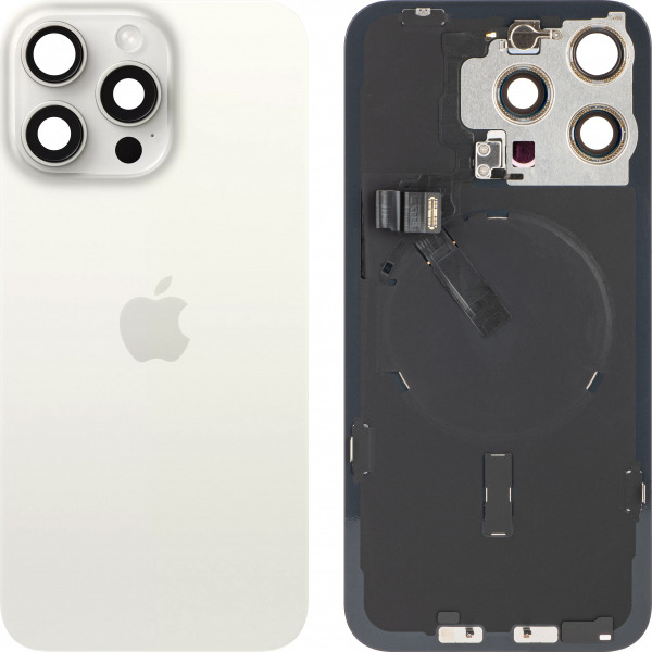 Capac Baterie Apple iPhone 15 Pro Max, Alb (White Titanium), Swap Premium