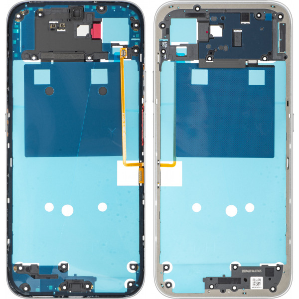 Carcasa Mijloc Honor 600 Smart, Alb (Meteor Silver), Service Pack 9707ADNS