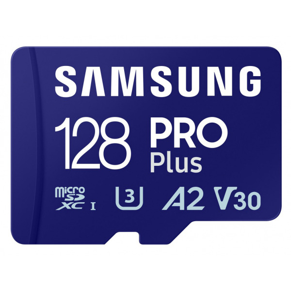 Card Memorie microSDXC Samsung PRO Plus, 128Gb, Clasa 10 / UHS-1 U3, cu Cititor Card MB-MD128SB/WW