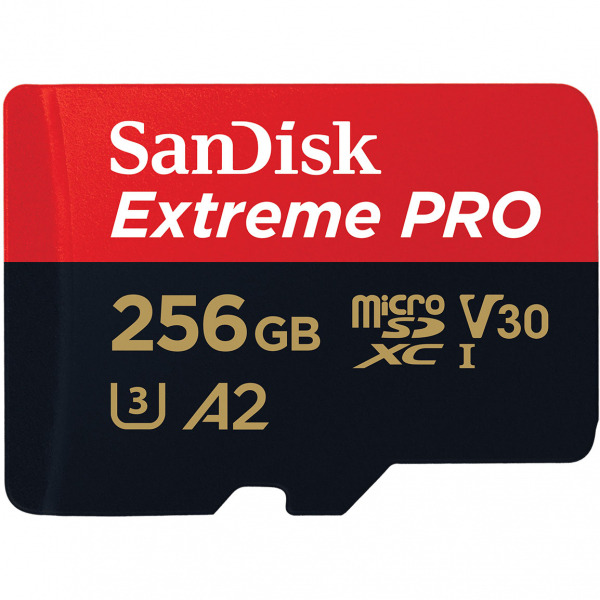 Card Memorie microSDXC SanDisk Extreme Pro, 256Gb, Clasa 10 / UHS-1 U3, Cu Adaptor SDSQXCD-256G-GN6MA