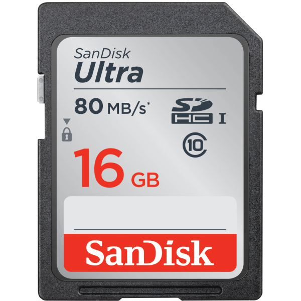 Card Memorie SDHC SanDisk Ultra, 16Gb, Clasa 10 SDSDUNC-016G-GN6IN