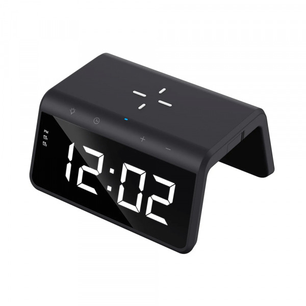 Ceas Digital HAVIT W320 cu Incarcare Wireless QI, Negru