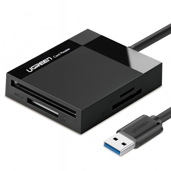 Cititor Card USB 3.0 UGREEN CR125, SD - microSD - CF - MS, Negru