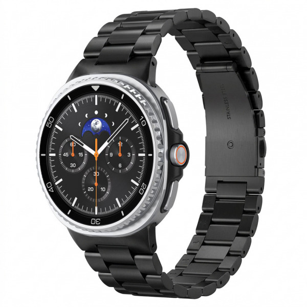 Curea Spigen Modern Fit 316L pentru Samsung Galaxy Watch9 / Watch8 / Watch8 Classic Series, Neagra AMP11608