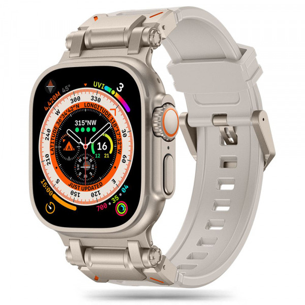 Curea Techsuit W064 pentru Apple Watch 49mm / 46mm / 45mm / 44mm / 42mm Series, Argintie