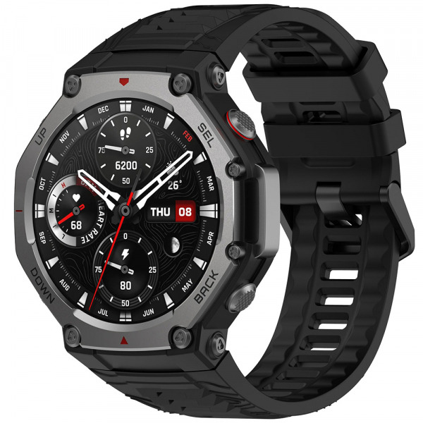 Curea Techsuit W067 pentru Amazfit T-Rex 3, Neagra